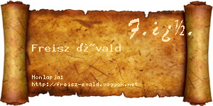 Freisz Évald névjegykártya